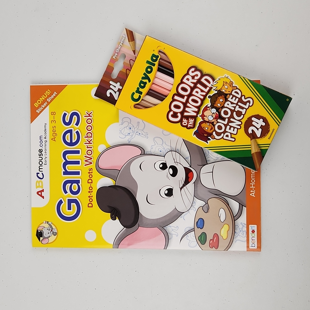 ABC Mouse Games Workbook with 24 Count Crayola